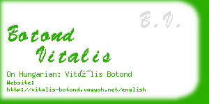 botond vitalis business card